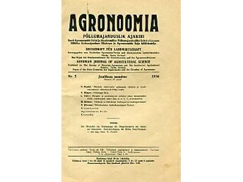 AGRONOOMIA 1936/7. PÕLLUMAJANDUSLIK AJAKIRI. ZEITSCHRIFT FÜR LANDWIRTSCHAFT. ESTONIAN JOURNAL OF AGRICULTURAL SCIENCE
