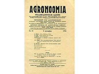 AGRONOOMIA 1936/11. PÕLLUMAJANDUSLIK AJAKIRI. ZEITSCHRIFT FÜR LANDWIRTSCHAFT. ESTONIAN JOURNAL OF AGRICULTURAL SCIENCE
